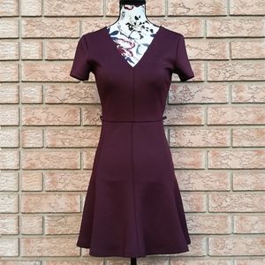 NWT XS Dynamite Flared Short Sleeve V Neck Dress